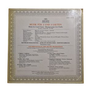 Konrad Ragossnig, Jürgen Hübscher, Dieter Kirsch – Musik Für 2 Und 3 Lauten